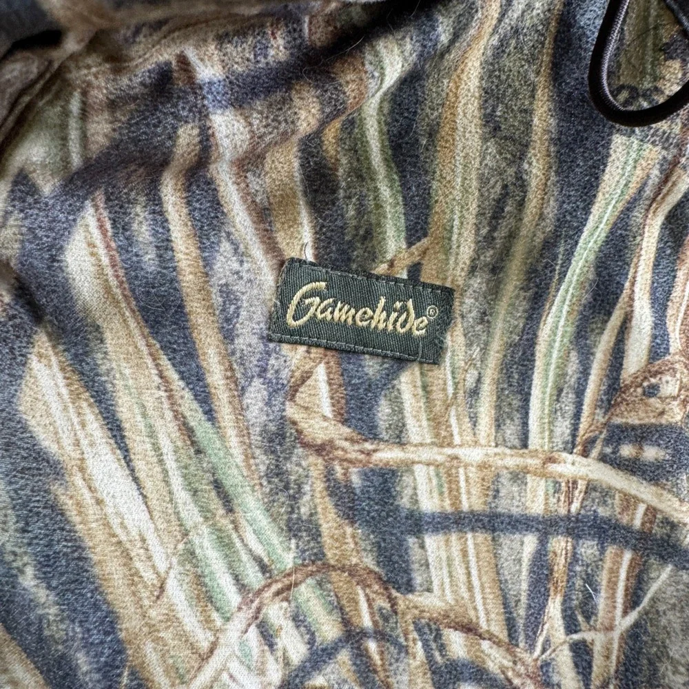 Vintage Gamehide Jacket Youth M Camo Mossy Oak Shadow Grass Insulated Warm Hood